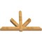 Ekena Millwork Kennewick Rough Sawn Timber Gable Bracket, Western Red Cedar, 84"W x 56"H x 6"D x 6"F, 16/12 Pitch GBW084X56X0606KEN00RWR - alternate 4